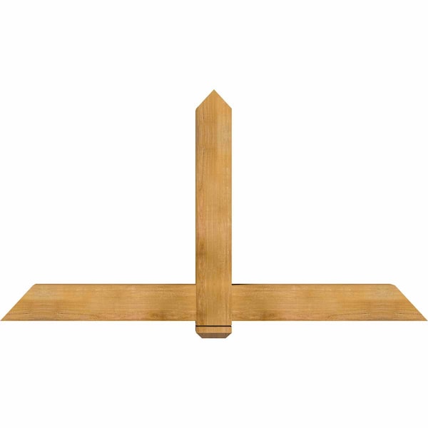 Ekena Millwork Eugene Rough Sawn Timber Gable Bracket, Western Red Cedar, 72"W x 39"H x 6"D x 6"F, 13/12 Pitch GBW072X39X0606EUG00RWR - main